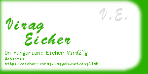 virag eicher business card